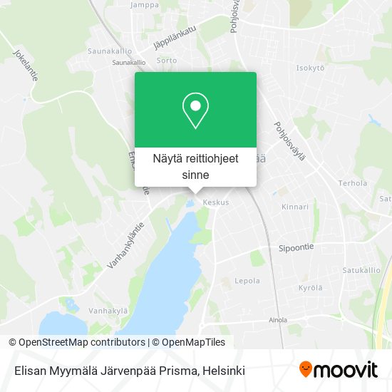 Elisan Myymälä Järvenpää Prisma kartta