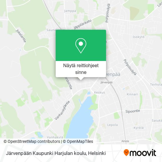 Järvenpään Kaupunki Harjulan koulu kartta