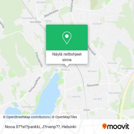 Nooa S??st?pankki, J?rvenp?? kartta