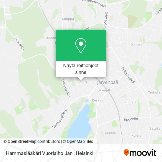 Hammaslääkäri Vuorialho Jani kartta