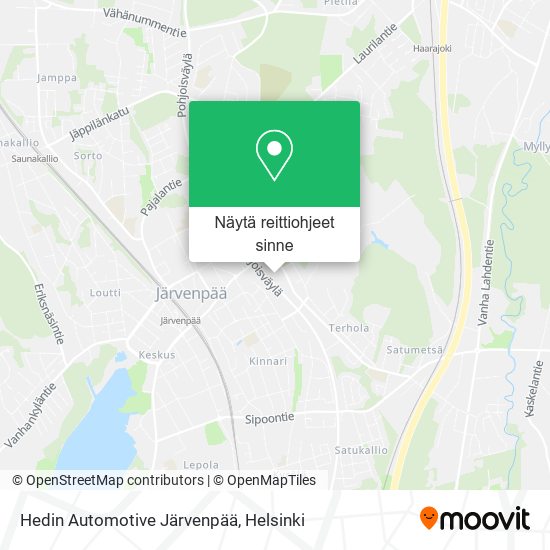 Hedin Automotive Järvenpää kartta