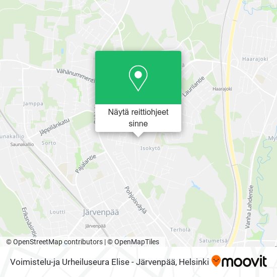 Voimistelu-ja Urheiluseura Elise - Järvenpää kartta
