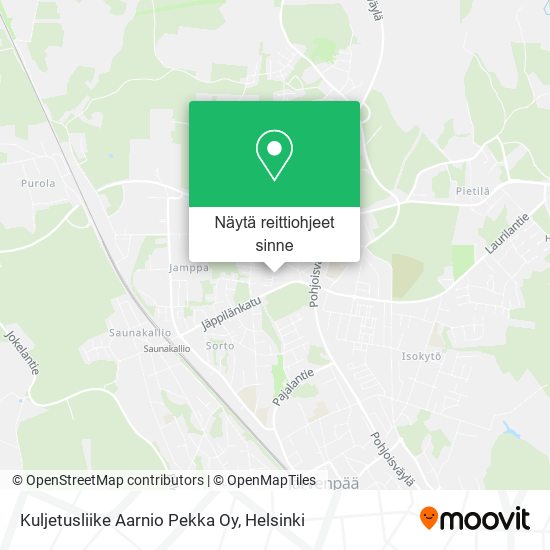 Kuljetusliike Aarnio Pekka Oy kartta