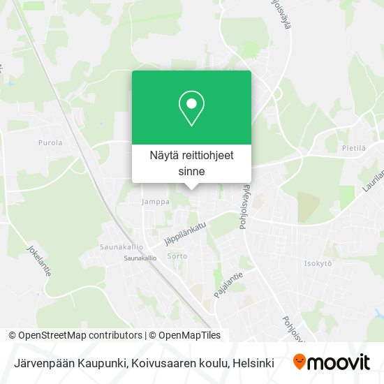 Järvenpään Kaupunki, Koivusaaren koulu kartta