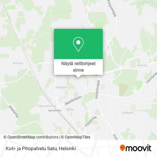 Koti- ja Pitopalvelu Satu kartta