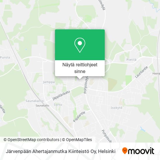 Järvenpään Ahertajanmutka Kiinteistö Oy kartta