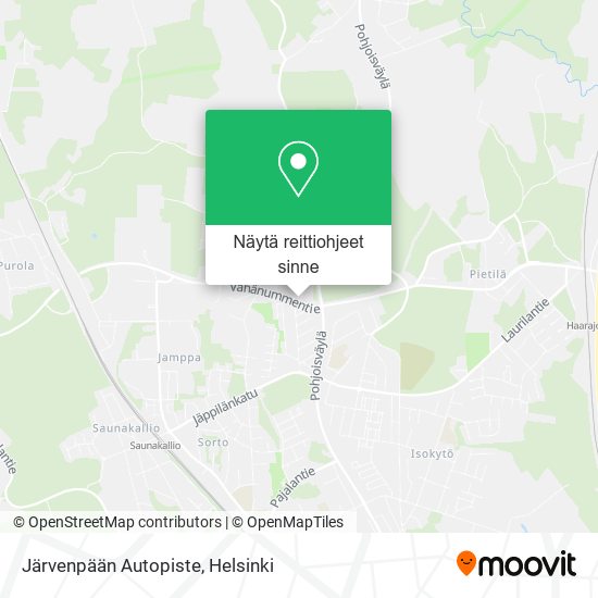 Järvenpään Autopiste kartta