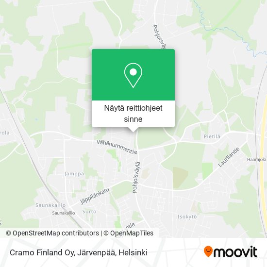 Cramo Finland Oy, Järvenpää kartta