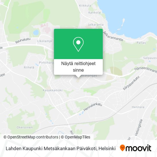 Lahden Kaupunki Metsäkankaan Päiväkoti kartta