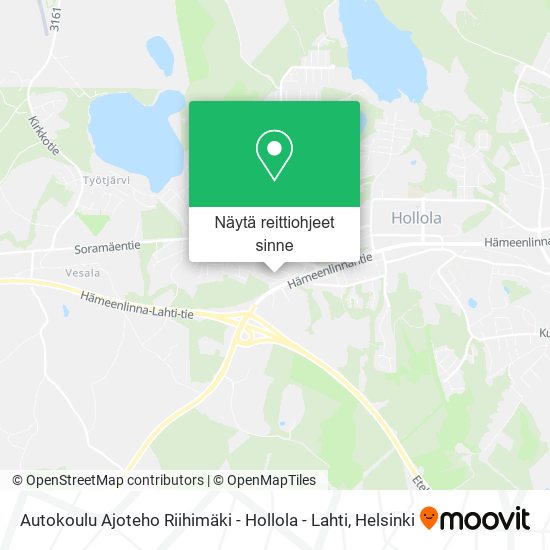 Autokoulu Ajoteho Riihimäki - Hollola - Lahti kartta