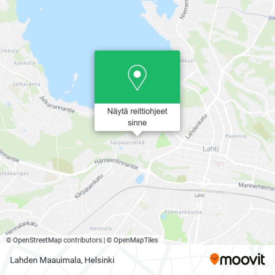 Lahden Maauimala kartta