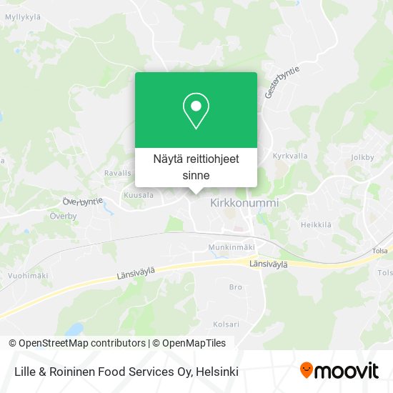 Lille & Roininen Food Services Oy kartta