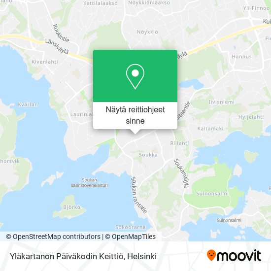 Yläkartanon Päiväkodin Keittiö kartta