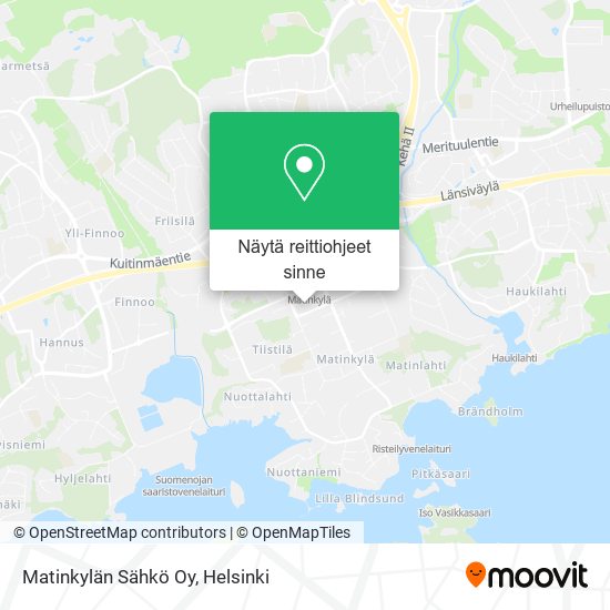 Matinkylän Sähkö Oy kartta