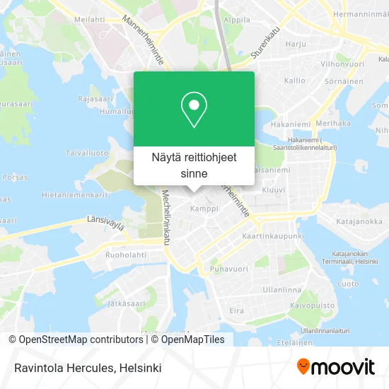 Ravintola Hercules kartta