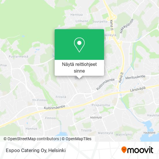 Espoo Catering Oy kartta