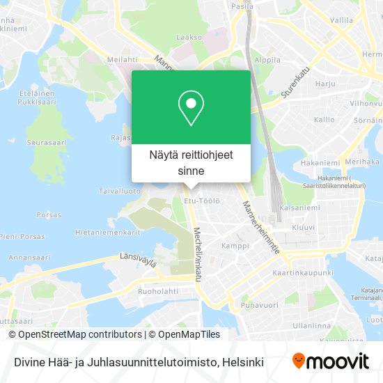 Divine Hää- ja Juhlasuunnittelutoimisto kartta