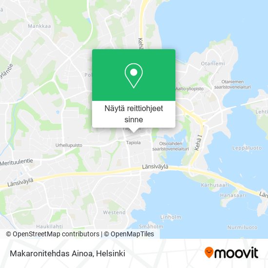 Makaronitehdas Ainoa kartta