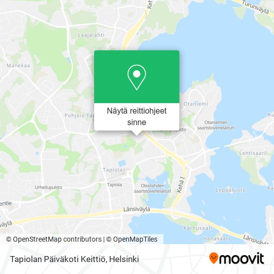 Tapiolan Päiväkoti Keittiö kartta