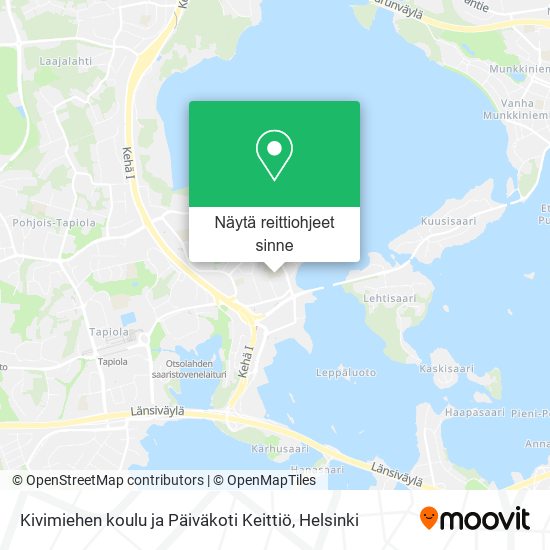 Kivimiehen koulu ja Päiväkoti Keittiö kartta