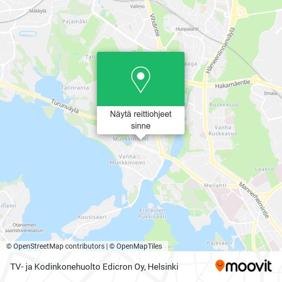 TV- ja Kodinkonehuolto Edicron Oy kartta