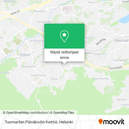 Tuomarilan Päiväkodin Keittiö kartta