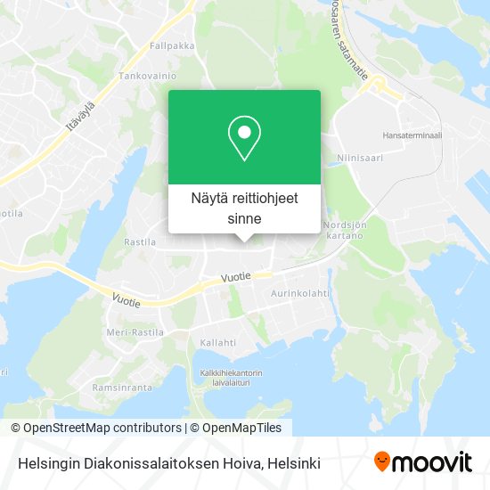 Helsingin Diakonissalaitoksen Hoiva kartta