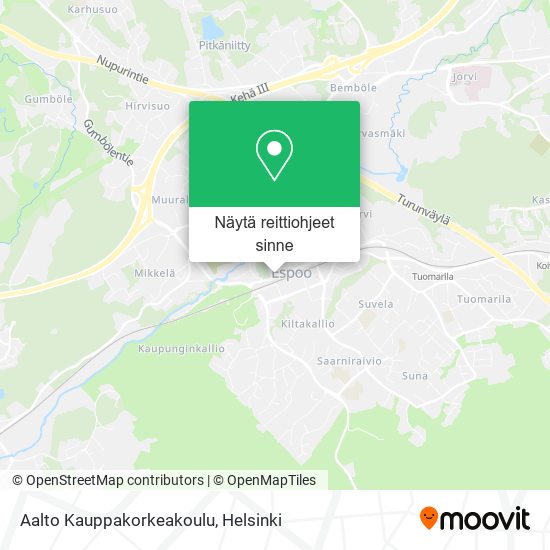 Aalto Kauppakorkeakoulu kartta