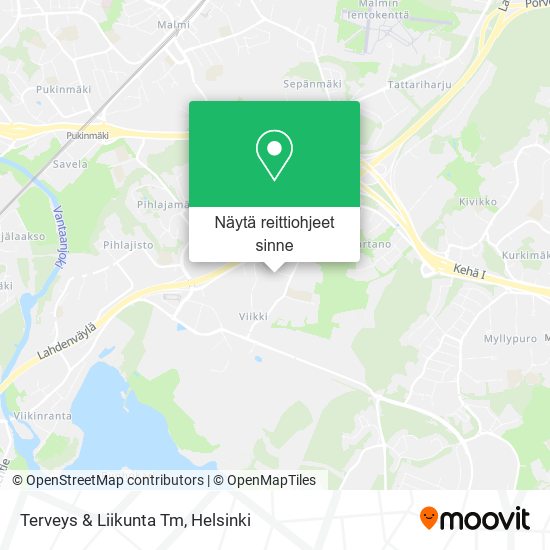 Terveys & Liikunta Tm kartta