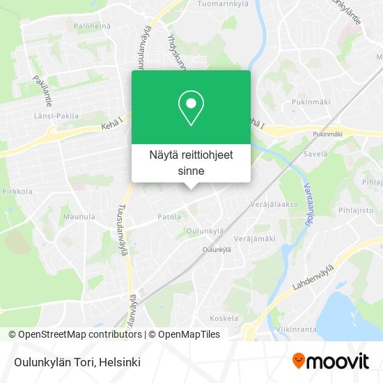 Oulunkylän Tori kartta