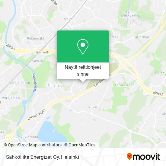 Sähköliike Energizet Oy kartta
