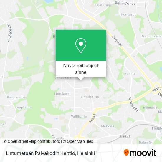 Lintumetsän Päiväkodin Keittiö kartta