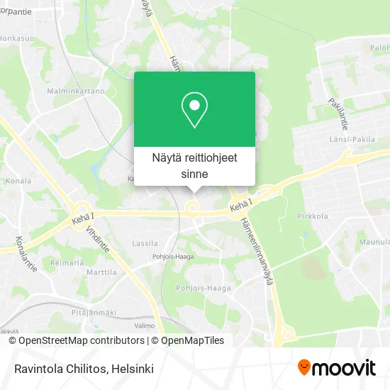 Ravintola Chilitos kartta