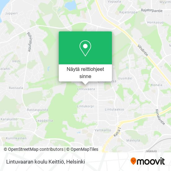 Lintuvaaran koulu Keittiö kartta