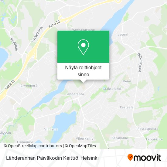 Lähderannan Päiväkodin Keittiö kartta