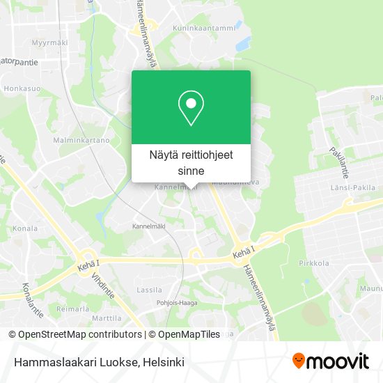 Hammaslaakari Luokse kartta