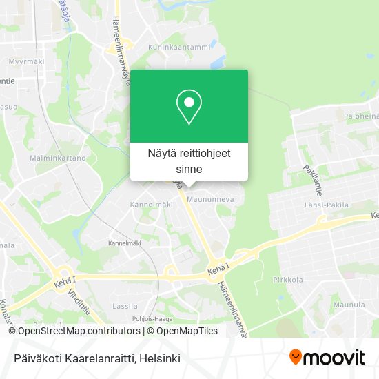 Päiväkoti Kaarelanraitti kartta