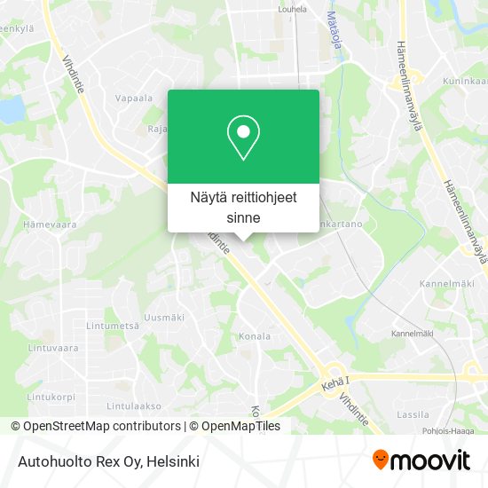 Autohuolto Rex Oy kartta