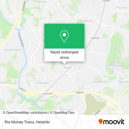 Ria Money Trans kartta