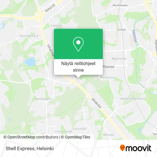 Shell Express kartta