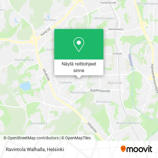 Ravintola Walhalla kartta