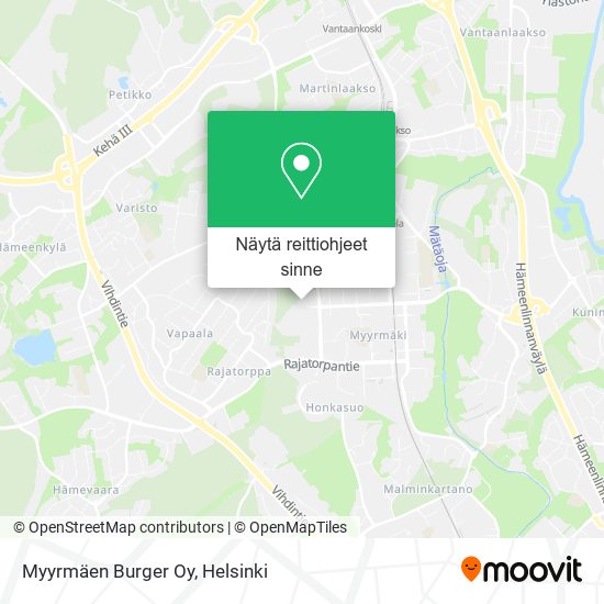 Myyrmäen Burger Oy kartta
