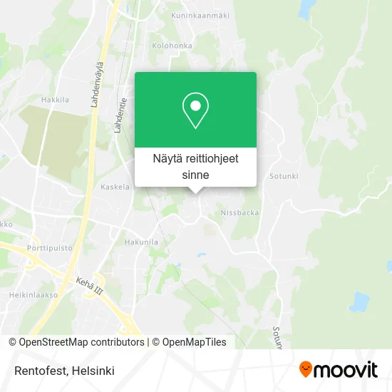 Rentofest kartta