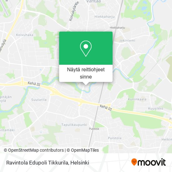 Ravintola Edupoli Tikkurila kartta