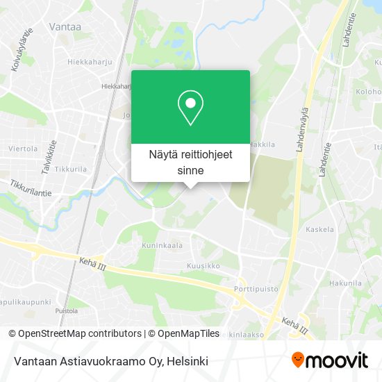 Vantaan Astiavuokraamo Oy kartta
