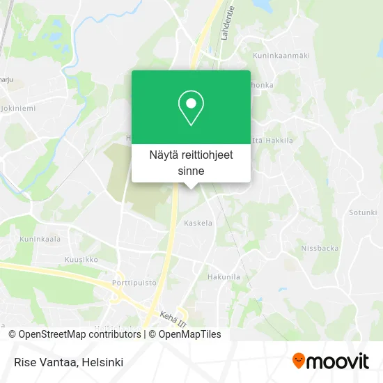 Rise Vantaa kartta