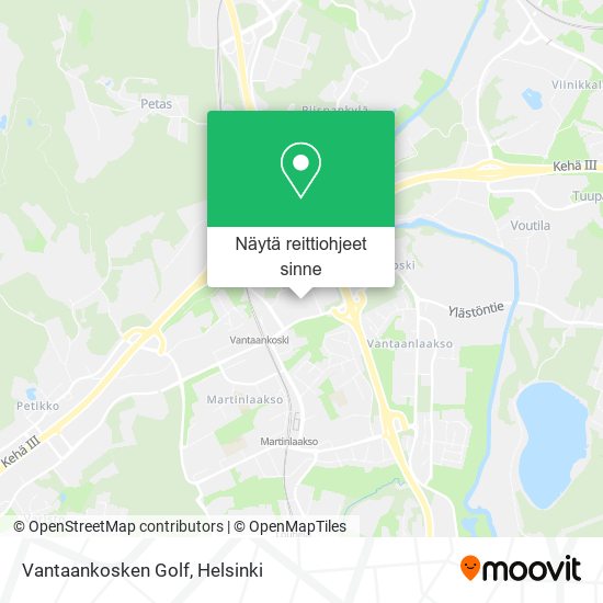 Vantaankosken Golf kartta