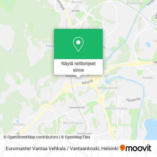 Euromaster Vantaa Vehkala / Vantaankoski kartta