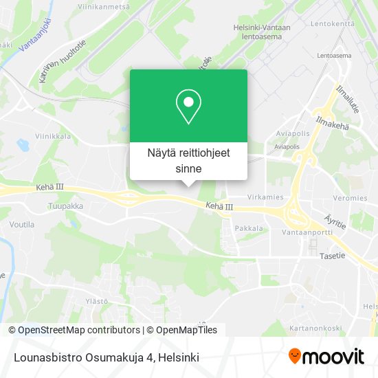 Lounasbistro Osumakuja 4 kartta