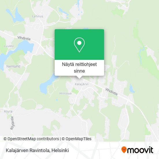 Kalajärven Ravintola kartta